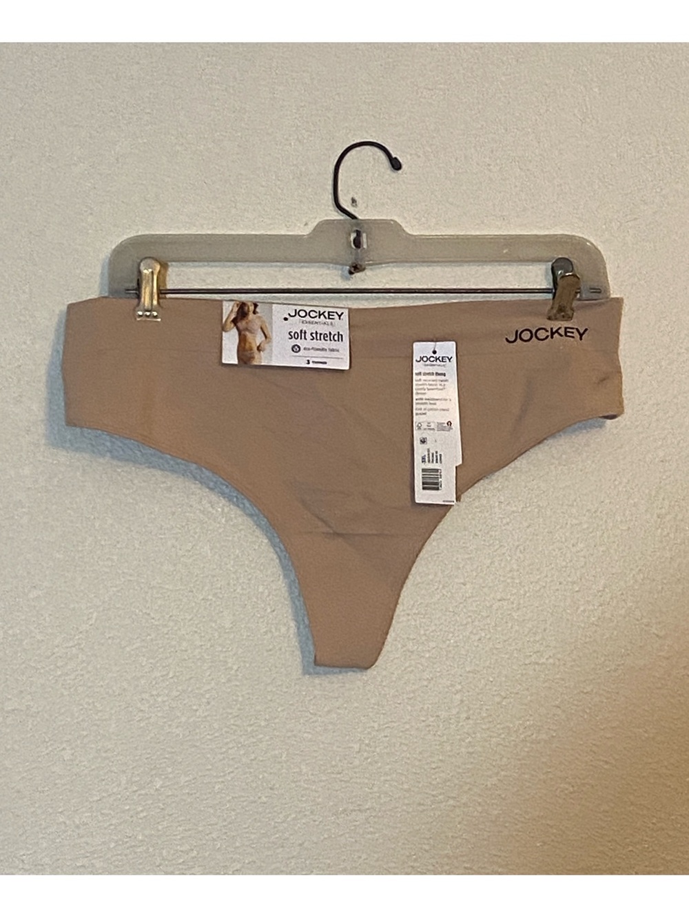 Jockey Tan Soft Stretch Thong Women’s Pantis Size 3XL